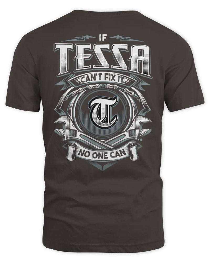 TESSA AP81-K4-626 - Personalized Ahmed Quote Apparel “If Ahmed Can't Fix It, No One Can” - Unisex Standard T-Shirt - Dark Chocolate