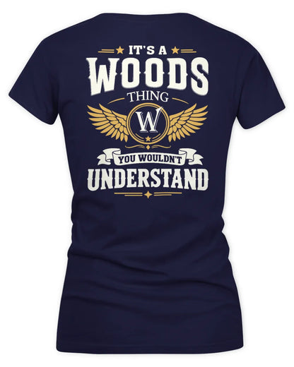 WOODS KT06-M008 It’s a [NAME] Thing – You Wouldn’t Understand | Personalized Vintage T-Shirt - Women's V-Neck T-Shirt - Navy