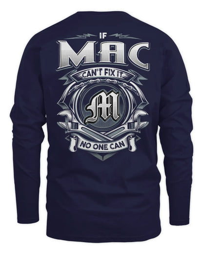MAC AP81-K4-626 - Personalized Ahmed Quote Apparel “If Ahmed Can't Fix It, No One Can” - Men's Long Sleeved T-Shirt - Navy