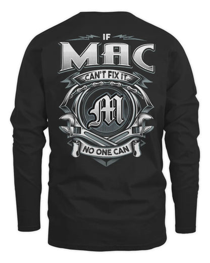 MAC AP81-K4-626 - Personalized Ahmed Quote Apparel “If Ahmed Can't Fix It, No One Can” - Men's Long Sleeved T-Shirt - Black