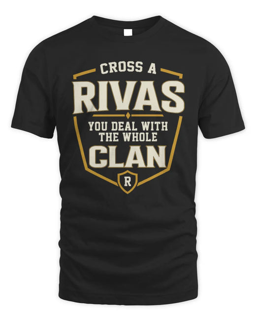 RIVAS NT1-K008 Cross A/An NAME, You Deal With the Whole Clan | Personalized Vintage T-Shirt