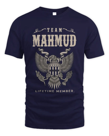 MAHMUD TP06-K82 – Personalized Classic Style Apparel “Team NAME Lifetime Member” - Unisex Standard T-Shirt - Navy