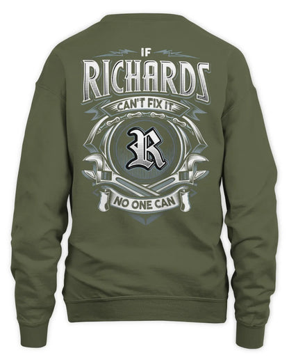 RICHARDS AP81-K4-626 - Personalized Ahmed Quote Apparel “If Ahmed Can't Fix It, No One Can” - Unisex Sweatshirt - Military Green