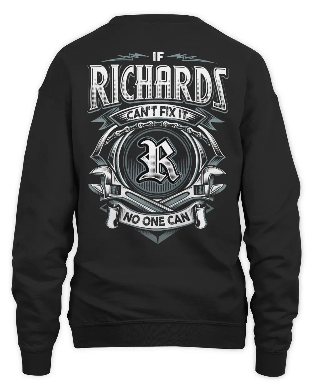 RICHARDS AP81-K4-626 - Personalized Ahmed Quote Apparel “If Ahmed Can't Fix It, No One Can” - Unisex Sweatshirt - Black