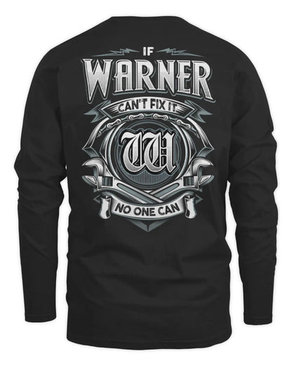 WARNER AP81-K4-626 - Personalized Ahmed Quote Apparel “If Ahmed Can't Fix It, No One Can” - Men's Long Sleeved T-Shirt - Black