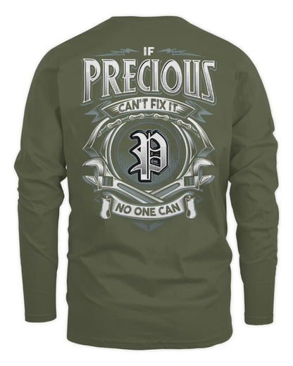 PRECIOUS AP81-K4-626 - Personalized Ahmed Quote Apparel “If Ahmed Can't Fix It, No One Can” - Men's Long Sleeved T-Shirt - Military Green