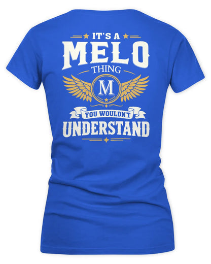 MELO KT06-M008 It’s a [NAME] Thing – You Wouldn’t Understand | Personalized Vintage T-Shirt - Women's V-Neck T-Shirt - Royal