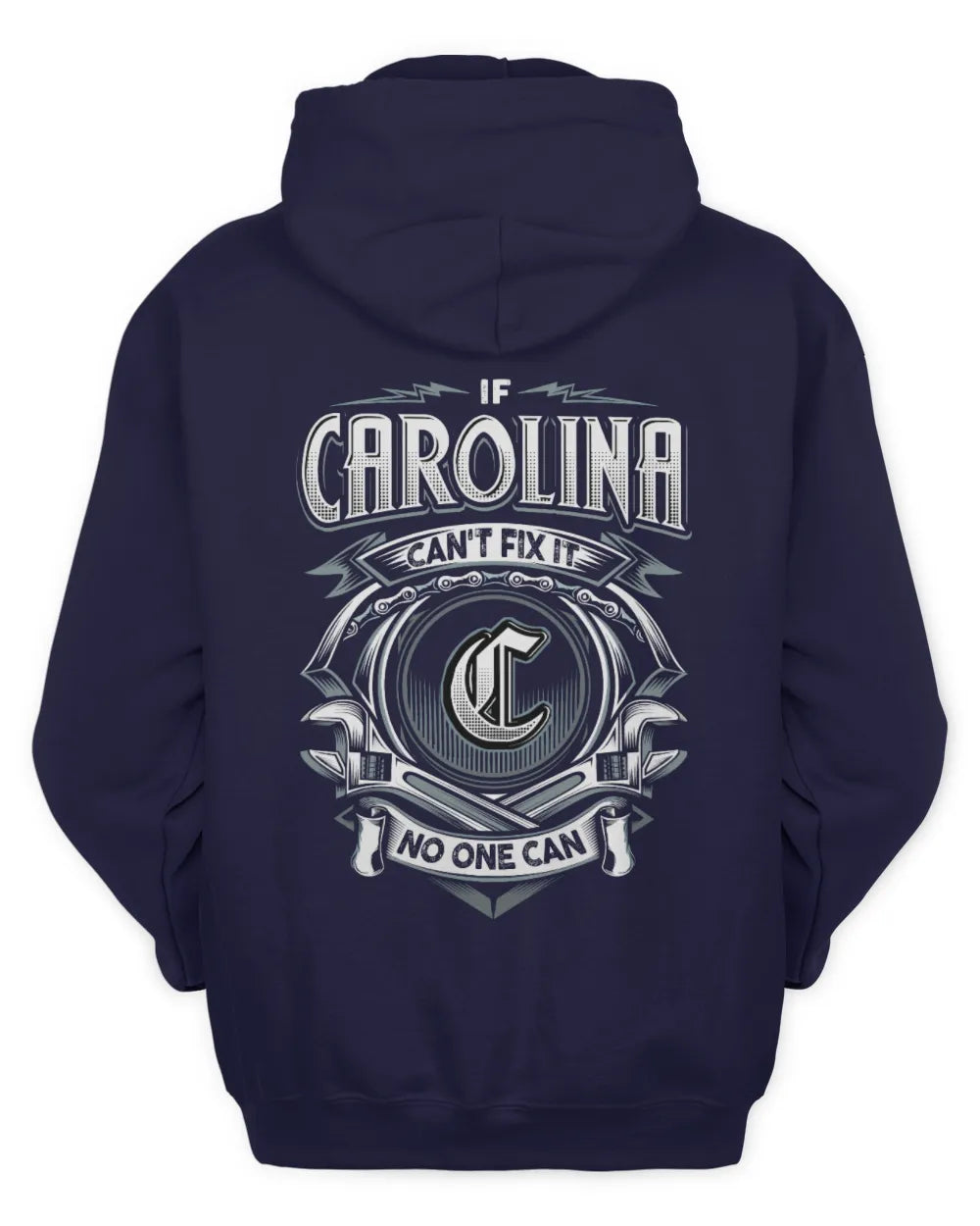 CAROLINA AP81-K4-626 - Personalized Ahmed Quote Apparel “If Ahmed Can't Fix It, No One Can” - Unisex Hoodie - Navy