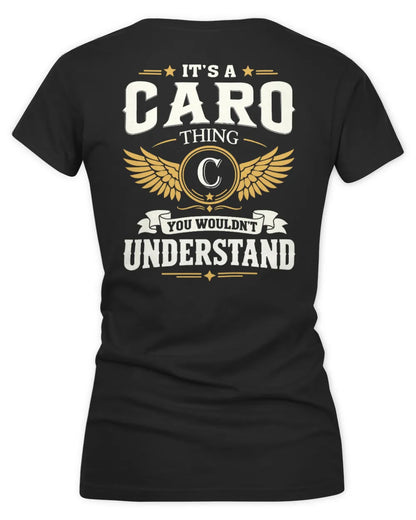 CARO KT06-M008 It’s a [NAME] Thing – You Wouldn’t Understand | Personalized Vintage T-Shirt - Women's V-Neck T-Shirt - Black