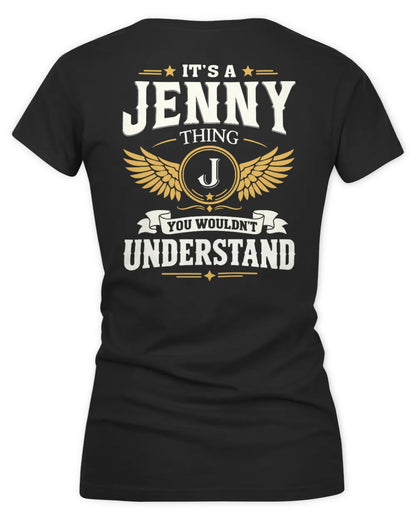 JENNY KT06-M008 It’s a [NAME] Thing – You Wouldn’t Understand | Personalized Vintage T-Shirt - Women's V-Neck T-Shirt - Black