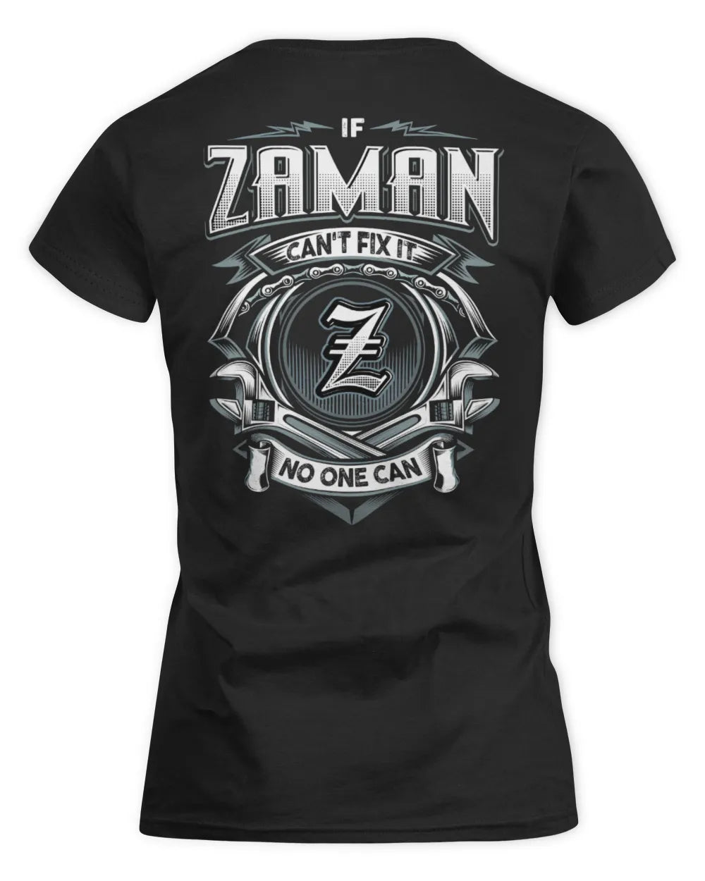 ZAMAN AP81-K4-626 - Personalized Ahmed Quote Apparel “If Ahmed Can't Fix It, No One Can” - Women's Standard T-Shirt - Black