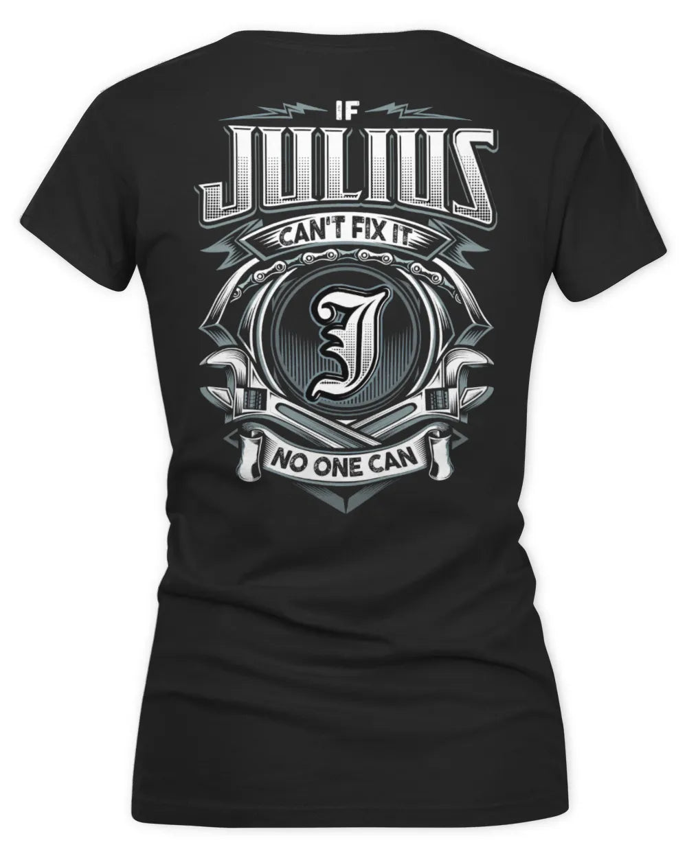 JULIUS AP81-K4-626 - Personalized Ahmed Quote Apparel “If Ahmed Can't Fix It, No One Can” - Women's V-Neck T-Shirt - Black