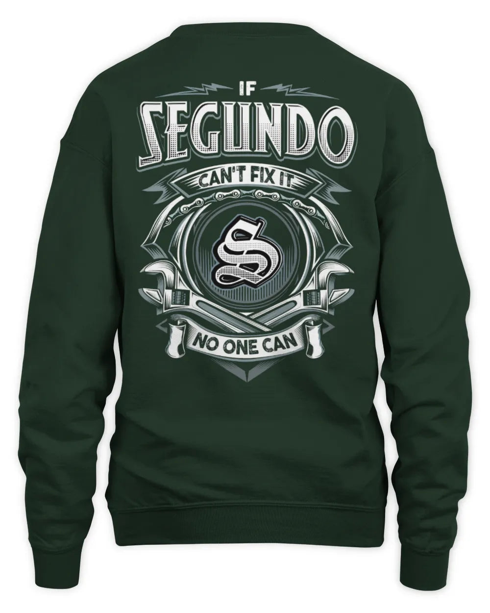 SEGUNDO AP81-K4-626 - Personalized Ahmed Quote Apparel “If Ahmed Can't Fix It, No One Can” - Unisex Sweatshirt - Forest Green
