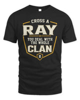 RAY NT1-K008 Cross A/An NAME, You Deal With the Whole Clan | Personalized Vintage T-Shirt - Unisex Standard T-Shirt - Black