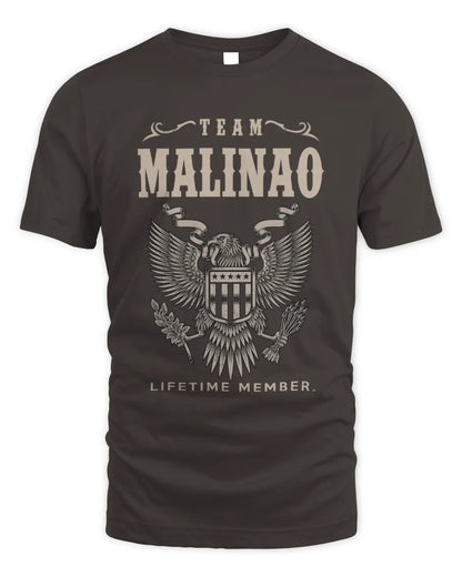 MALINAO TP06-K82 – Personalized Classic Style Apparel “Team NAME Lifetime Member” - Unisex Standard T-Shirt - Dark Chocolate