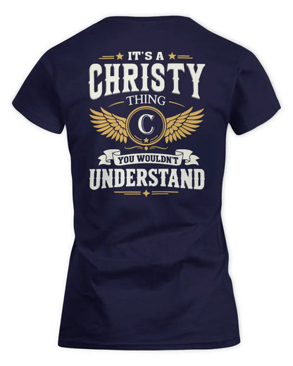 CHRISTY KT06-M008 It’s a [NAME] Thing – You Wouldn’t Understand | Personalized Vintage T-Shirt - Women's Standard T-Shirt - Navy