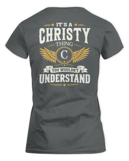 CHRISTY KT06-M008 It’s a [NAME] Thing – You Wouldn’t Understand | Personalized Vintage T-Shirt - Women's Standard T-Shirt - Charcoal