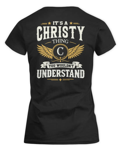 CHRISTY KT06-M008 It’s a [NAME] Thing – You Wouldn’t Understand | Personalized Vintage T-Shirt - Women's Standard T-Shirt - Black