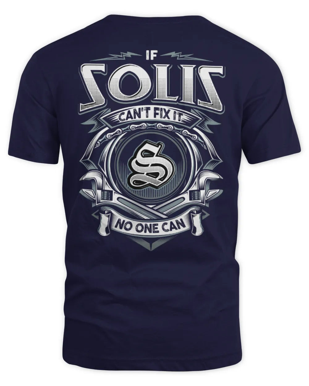 SOLIS AP81-K4-626 - Personalized Ahmed Quote Apparel “If Ahmed Can't Fix It, No One Can” - Unisex Standard T-Shirt - Navy