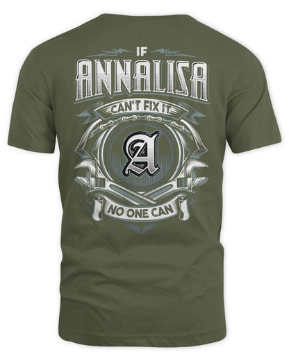 ANNALISA AP81-K4-626 - Personalized Ahmed Quote Apparel “If Ahmed Can't Fix It, No One Can” - Unisex Standard T-Shirt - Military Green