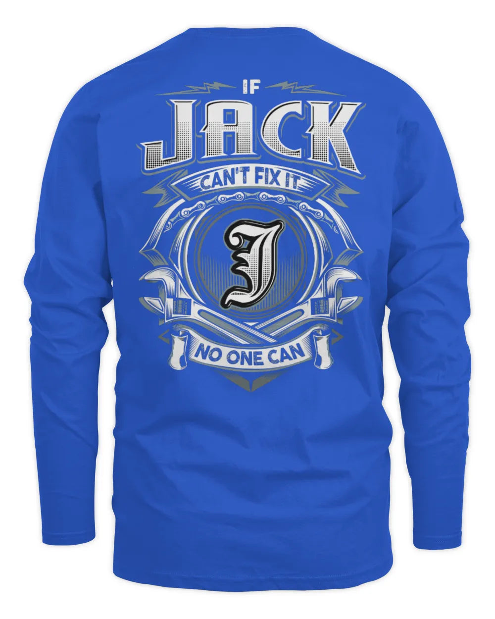 JACK AP81-K4-626 - Personalized Ahmed Quote Apparel “If Ahmed Can't Fix It, No One Can” - Men's Long Sleeved T-Shirt - Royal