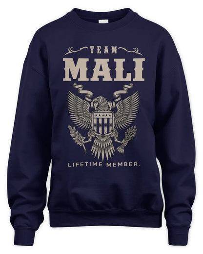 MALI TP06-K82 – Personalized Classic Style Apparel “Team NAME Lifetime Member” - Unisex Sweatshirt - Navy