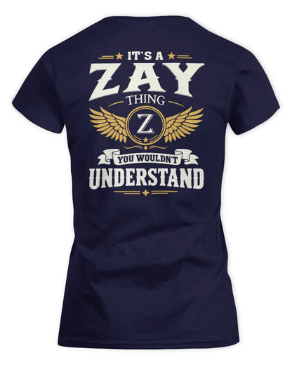 ZAY KT06-M008 It’s a [NAME] Thing – You Wouldn’t Understand | Personalized Vintage T-Shirt - Women's Standard T-Shirt - Navy