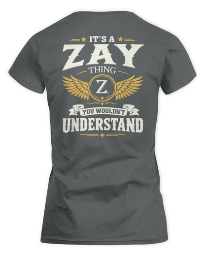 ZAY KT06-M008 It’s a [NAME] Thing – You Wouldn’t Understand | Personalized Vintage T-Shirt - Women's Standard T-Shirt - Charcoal