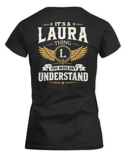 LAURA KT06-M008 It’s a [NAME] Thing – You Wouldn’t Understand | Personalized Vintage T-Shirt - Women's Standard T-Shirt - Black