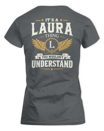 LAURA KT06-M008 It’s a [NAME] Thing – You Wouldn’t Understand | Personalized Vintage T-Shirt - Women's Standard T-Shirt - Charcoal