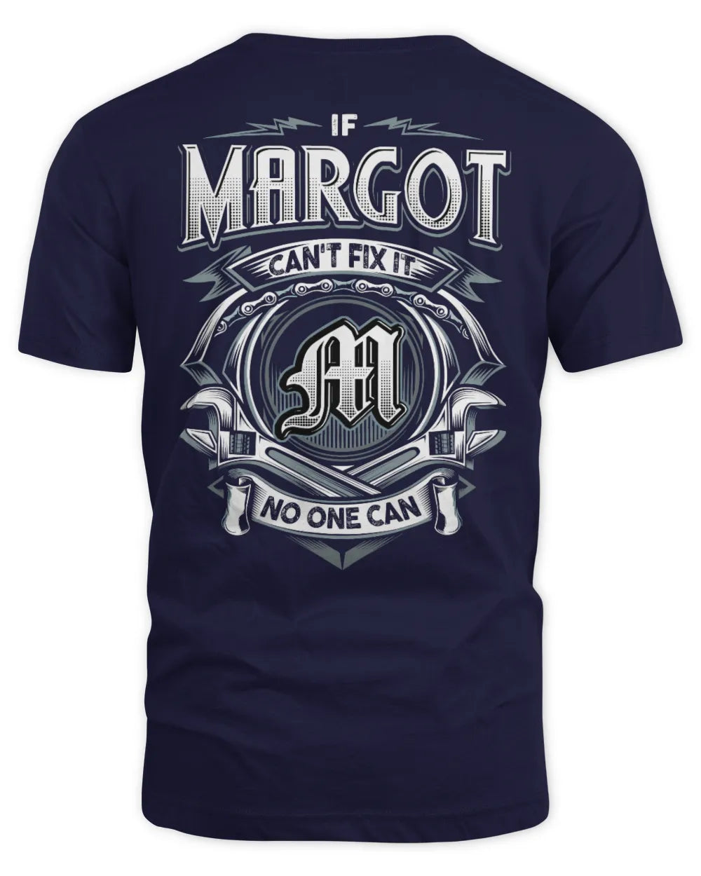 MARGOT AP81-K4-626 - Personalized Ahmed Quote Apparel “If Ahmed Can't Fix It, No One Can” - Unisex Standard T-Shirt - Navy