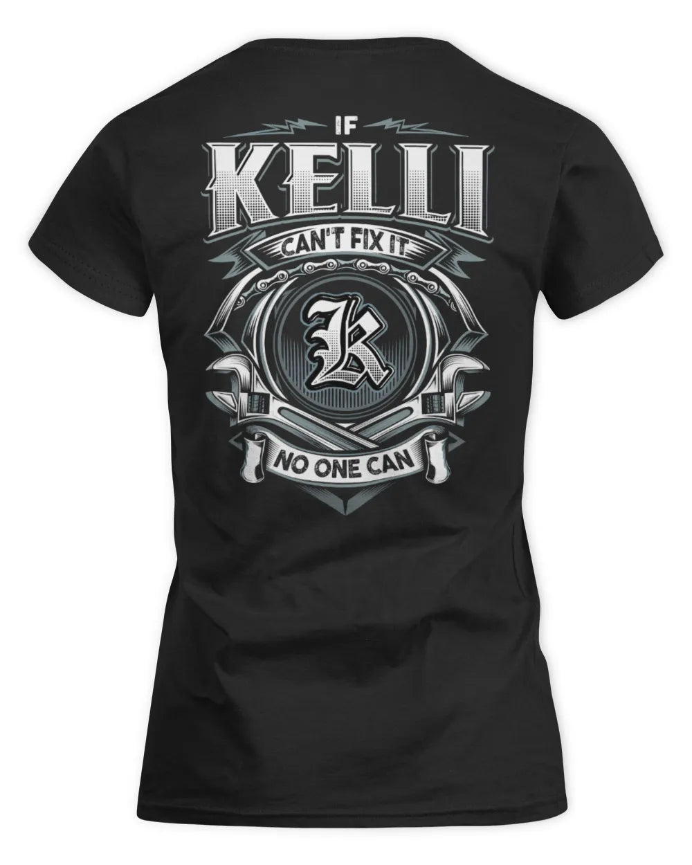 KELLI AP81-K4-626 - Personalized Ahmed Quote Apparel “If Ahmed Can't Fix It, No One Can” - Women's Standard T-Shirt - Black
