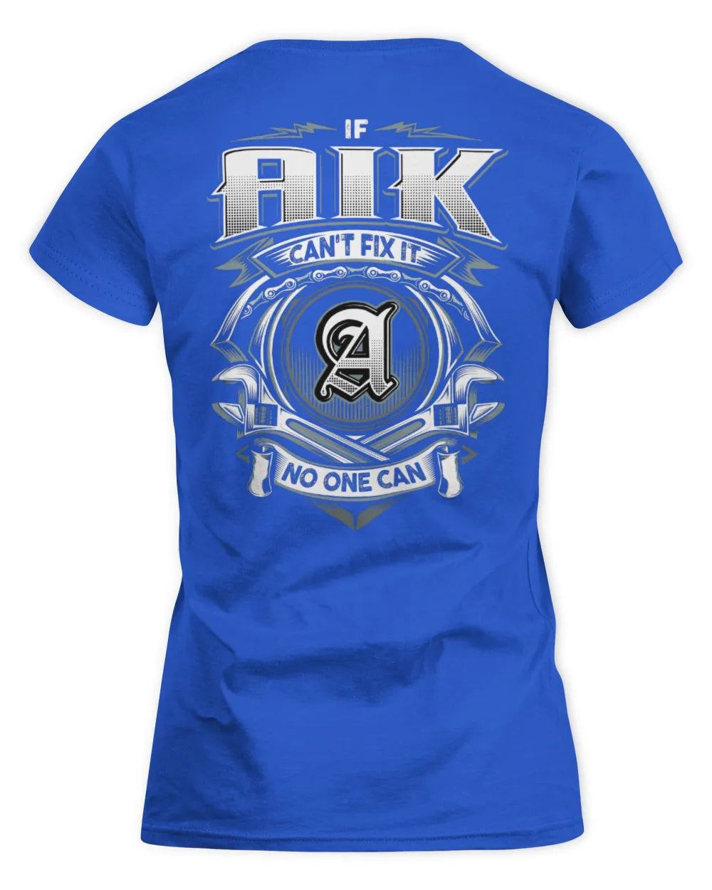 AIK AP81-K4-626 - Personalized Ahmed Quote Apparel “If Ahmed Can't Fix It, No One Can” - Women's Standard T-Shirt - Royal