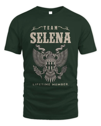 SELENA TP06-K82 – Personalized Classic Style Apparel “Team NAME Lifetime Member” - Unisex Standard T-Shirt - Forest Green
