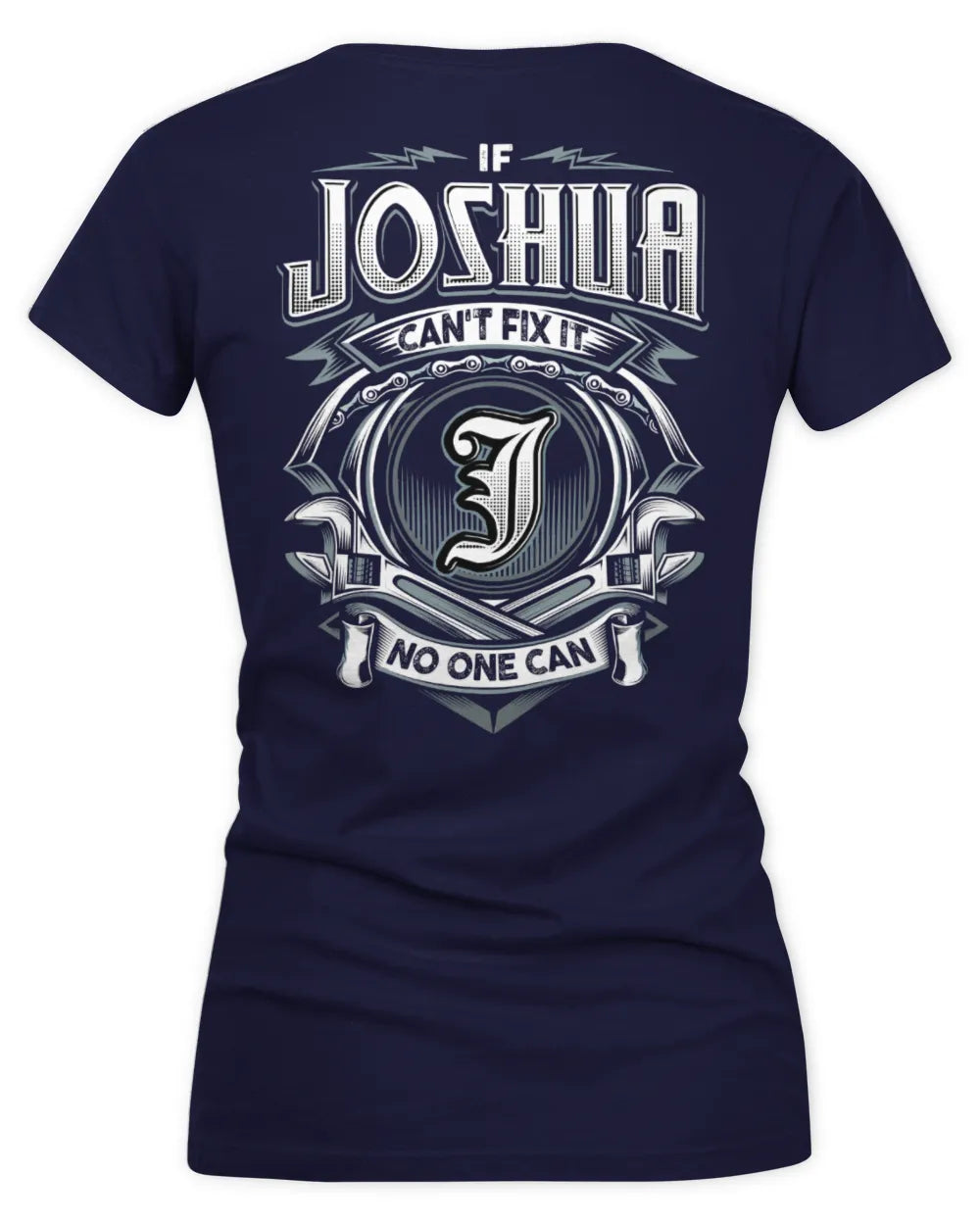 JOSHUA AP81-K4-626 - Personalized Ahmed Quote Apparel “If Ahmed Can't Fix It, No One Can” - Women's V-Neck T-Shirt - Navy