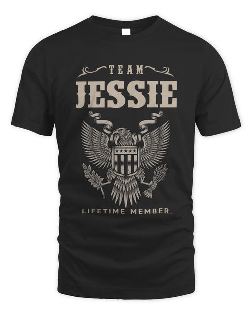 JESSIE TP06-K82 – Personalized Classic Style Apparel “Team NAME Lifetime Member” - Unisex Standard T-Shirt - Black