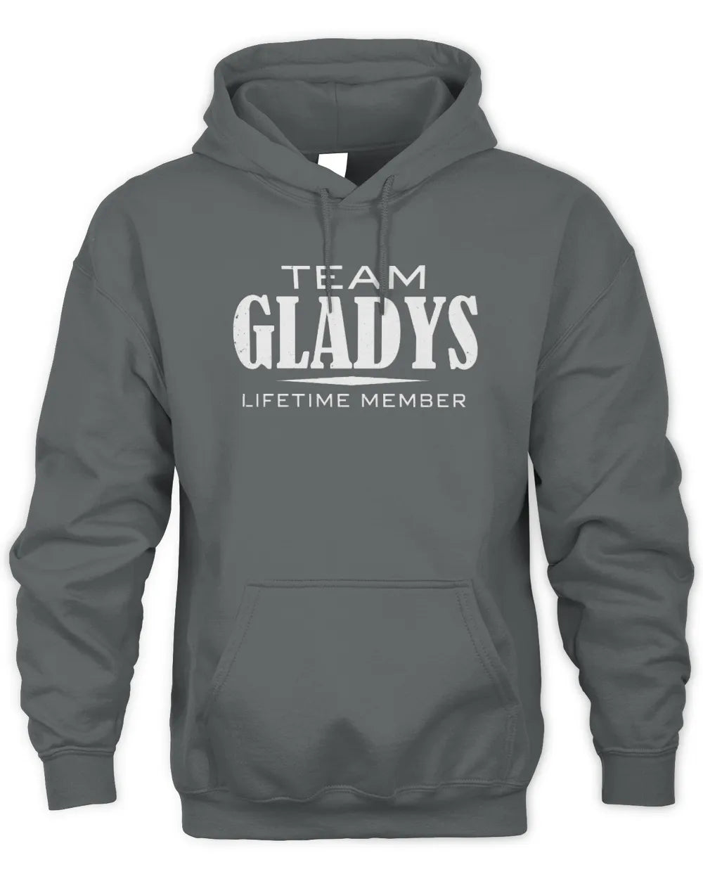 GLADYS BL62-K4-128 - Personalized “Team NAME Lifetime Member” - Unisex Hoodie - Charcoal