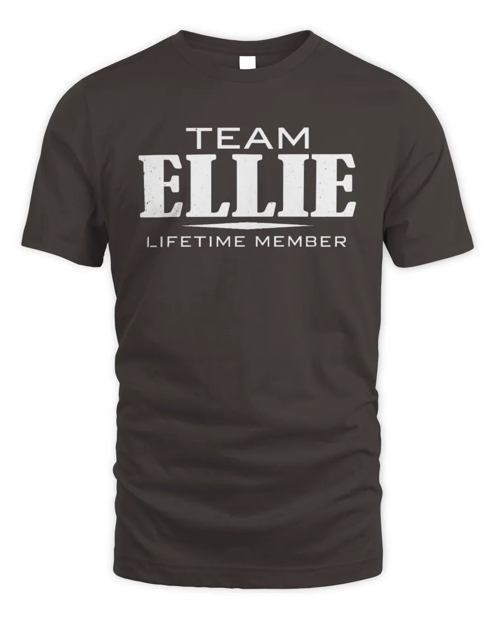 ELLIE BL62-K4-128 - Personalized “Team NAME Lifetime Member” - Unisex Standard T-Shirt - Dark Chocolate