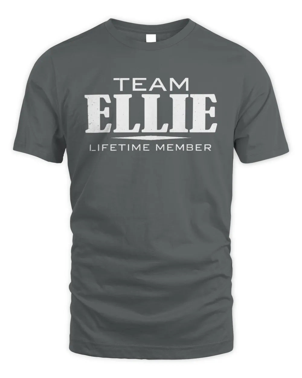 ELLIE BL62-K4-128 - Personalized “Team NAME Lifetime Member” - Unisex Standard T-Shirt - Charcoal