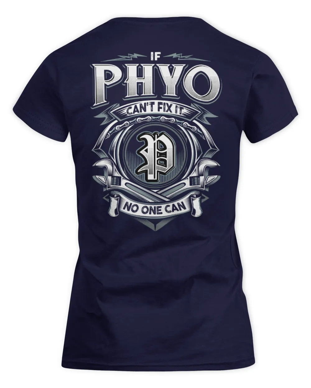 PHYO AP81-K4-626 - Personalized Ahmed Quote Apparel “If Ahmed Can't Fix It, No One Can” - Women's Standard T-Shirt - Navy