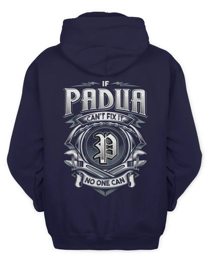 PADUA AP81-K4-626 - Personalized Ahmed Quote Apparel “If Ahmed Can't Fix It, No One Can” - Unisex Hoodie - Navy