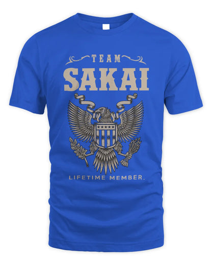 SAKAI TP06-K82 – Personalized Classic Style Apparel “Team NAME Lifetime Member” - Unisex Standard T-Shirt - Royal