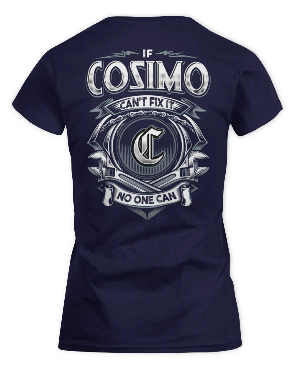 COSIMO AP81-K4-626 - Personalized Ahmed Quote Apparel “If Ahmed Can't Fix It, No One Can” - Women's Standard T-Shirt - Navy