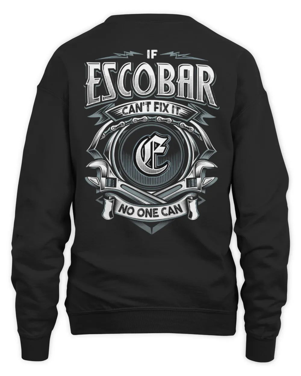ESCOBAR AP81-K4-626 - Personalized Ahmed Quote Apparel “If Ahmed Can't Fix It, No One Can” - Unisex Sweatshirt - Black