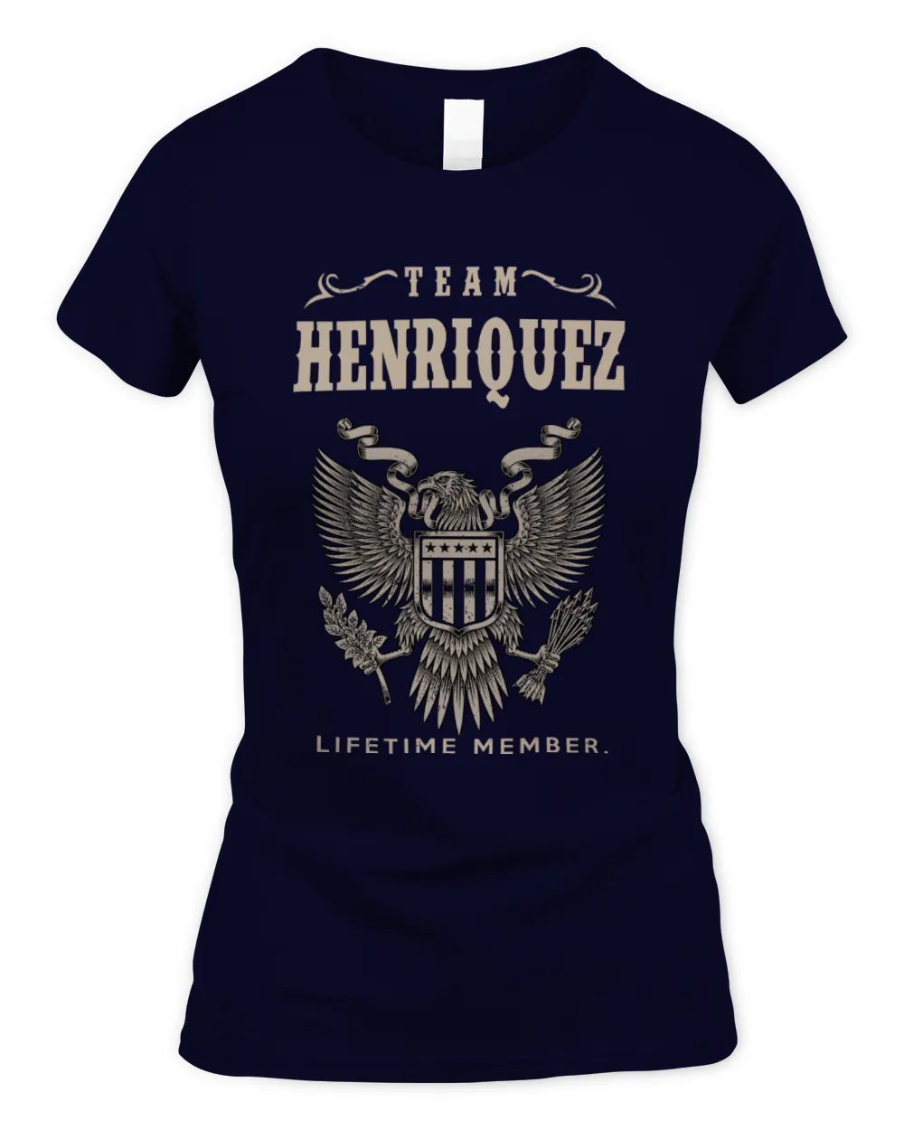 HENRIQUEZ TP06-K82 – Personalized Classic Style Apparel “Team NAME Lifetime Member” - Women's Standard T-Shirt - Navy