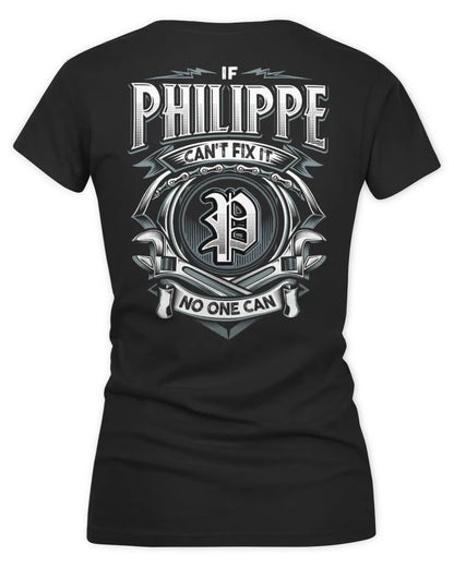 PHILIPPE AP81-K4-626 - Personalized Ahmed Quote Apparel “If Ahmed Can't Fix It, No One Can” - Women's V-Neck T-Shirt - Black