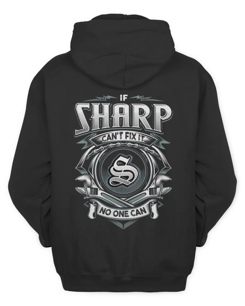 SHARP AP81-K4-626 - Personalized Ahmed Quote Apparel “If Ahmed Can't Fix It, No One Can” - Unisex Hoodie - Black
