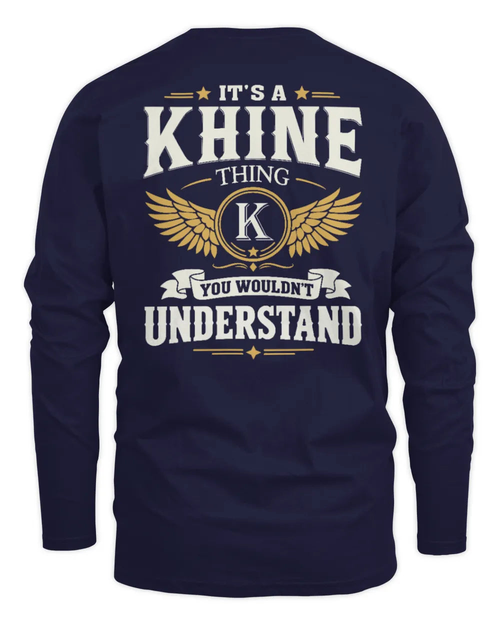KHINE KT06-M008 It’s a [NAME] Thing – You Wouldn’t Understand | Personalized Vintage T-Shirt - Men's Long Sleeved T-Shirt - Navy