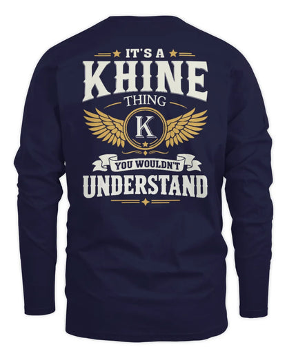 KHINE KT06-M008 It’s a [NAME] Thing – You Wouldn’t Understand | Personalized Vintage T-Shirt - Men's Long Sleeved T-Shirt - Navy