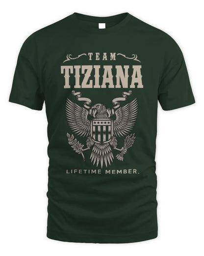 TIZIANA TP06-K82 – Personalized Classic Style Apparel “Team NAME Lifetime Member” - Unisex Standard T-Shirt - Forest Green